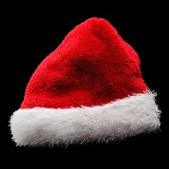 santa claus hat on a black background