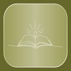 Simple Drawing of an Open Book