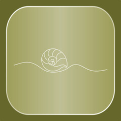 Simple Line Art Shell Drawing