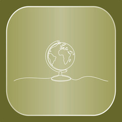 Simple drawn world globe illustration