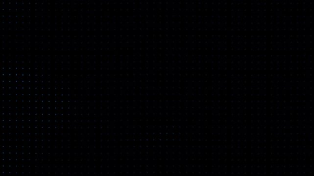 Animated abstract technology dark background random dots 4K.