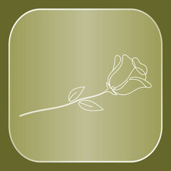 Simple drawn rose flower design