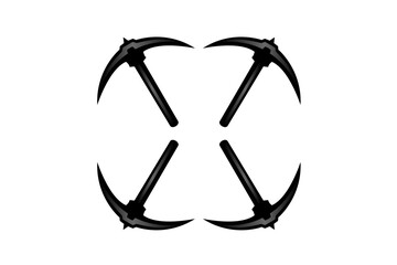 four simple wooden axes