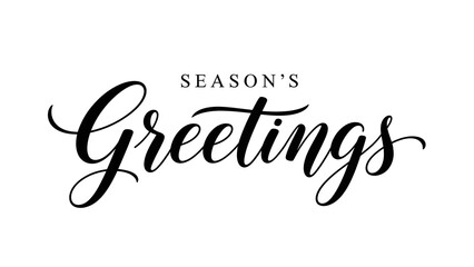 Elegant calligraphy script for seasons greetings holiday message