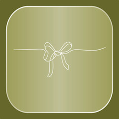 Minimal Lineart Bow Vector Icon Design for Gift and Celebration Ribbons and Decorations