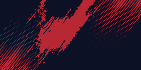 Red halftone dots blue color pattern gradient grunge texture background. Dot pop art comic sport style vector texture vintage eps10