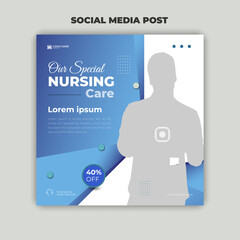 Our Special Nursing Care Social Media Post Design Template