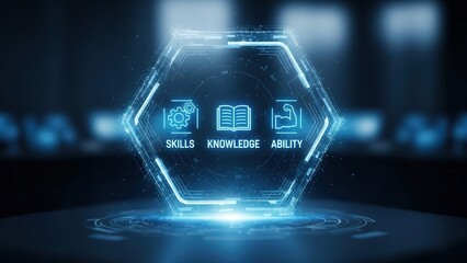 Sophisticated holographic displays creating immersive environments for investor and executive engagements