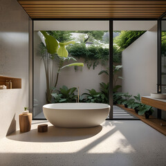 modern spa bathroom Generative AI