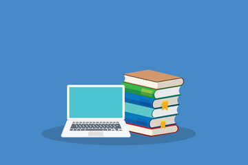 Learning online. E-learning, online education at home. Concept of webinar or business online training, education on computer or e-learning concept.	