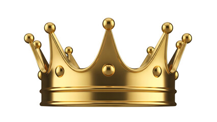 Golden royal crown isolated on black background symbolizing power wealth and majesty