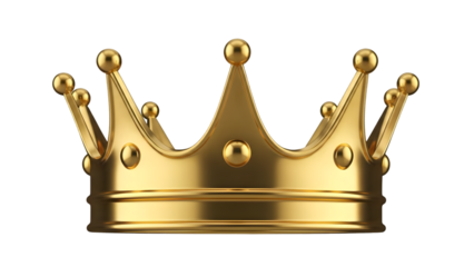Golden royal crown isolated on black background symbolizing power wealth and majesty