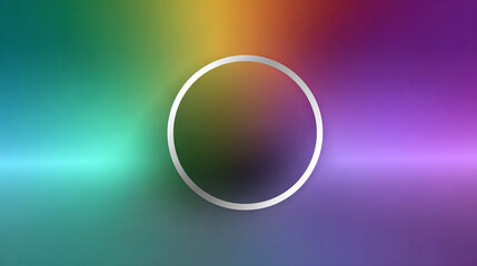 Fototapeta premium International Color Day Abstract Rainbow Gradient Background with Central Circle