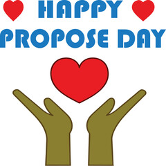 Obraz premium Happy propose day with hands holding heart