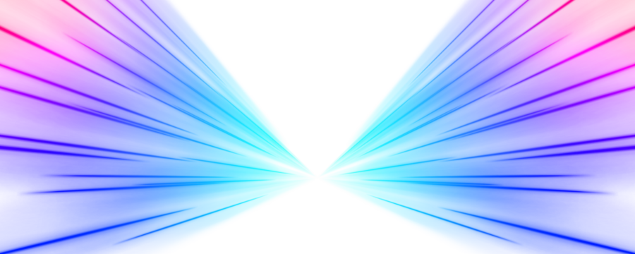 Glowing neon lines stretch forward like pulsing energy beams. Dark background highlights vibrant motion. Ideal for cyber or futuristic design projects. PNG - Powered by Adobe