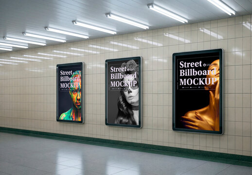Subway Billboard Mockup