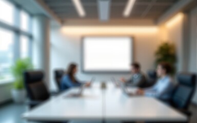 Blurred office interior background for virtual conference background. High quality