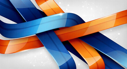abstract background with blue ribbon