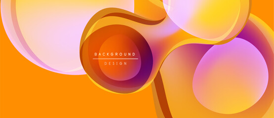 Abstract fluid shapes, vibrant orange hues, modern design. Gradient colors blend seamlessly creating dynamic visual effect.