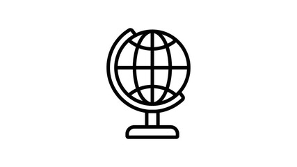 Get your hand on this icon of globe, shows the world map