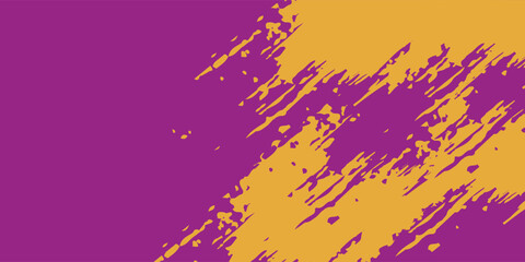 Abstract Sports Background with Yellow and Purple Brush Texture and Halftone Effect. Dirty Grunge Background. vector illustration eps10