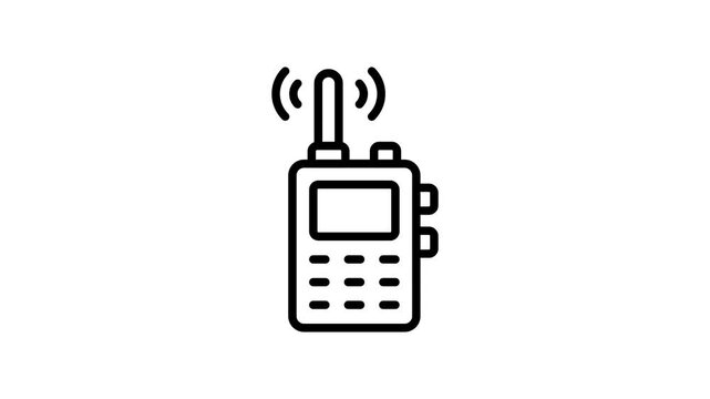 Connect with your friends with this animated vector icon of walkie talkie