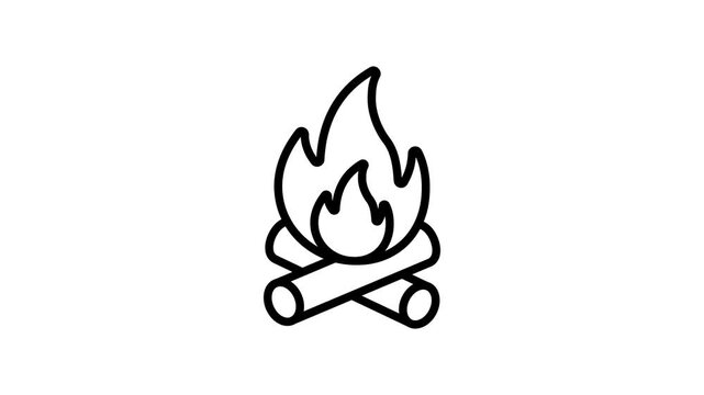 Embrace the warmth of our Wood Fire animated vector icon! Perfect for cozy, rustic designs.