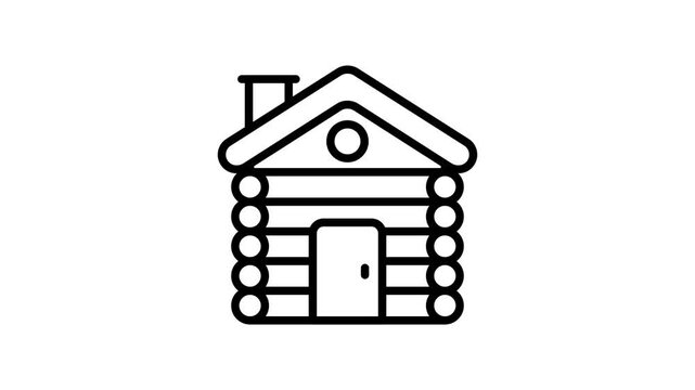 Embrace rustic charm with our Log Cabin animated vector icon! Perfectly designed for adventure lovers