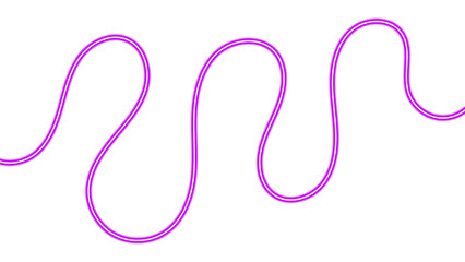 Dynamic Neon Glow Wave Ribbon. Vibrant, Looping, and Smooth Wavy Line Design Elements for Digital Background and Border