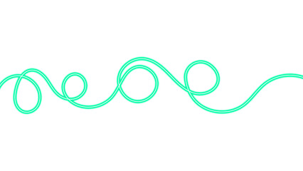 Dynamic Neon Glow Wave Ribbon. Vibrant, Looping, and Smooth Wavy Line Design Elements for Digital Background and Border
