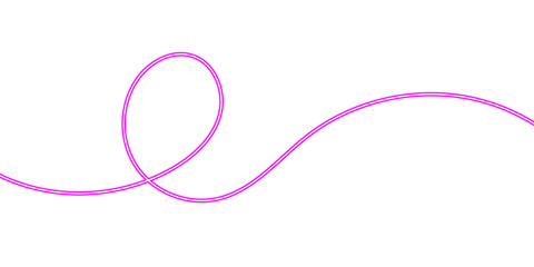 Dynamic Neon Glow Wave Ribbon. Vibrant, Looping, and Smooth Wavy Line Design Elements for Digital Background and Border