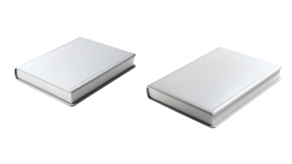 blank book cover isolated on transparent background