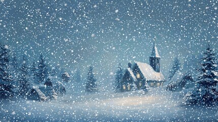 Christmas snow background image