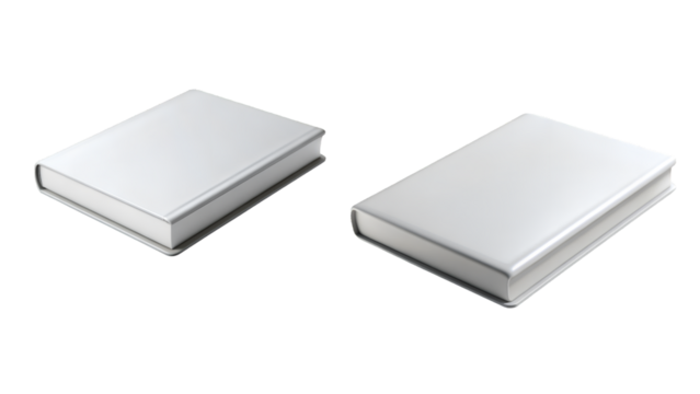 blank book cover isolated on transparent background - Powered by Adobe