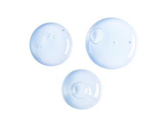 drop of serum gel close-up on a transparent background cosmetic products