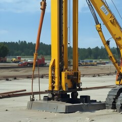 yellow construction site