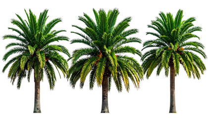 Obraz premium An image of tropical palm trees against a white background