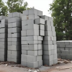 stack of concrete blocks