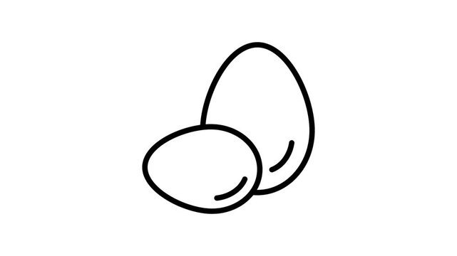 Breakfast food item, poultry raw eggs vector design