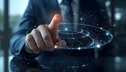 Quantum Workflow Spiral Interface &mdash; Futuristic Business Tech Visualization