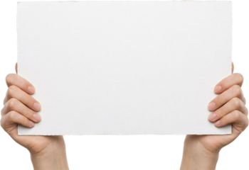 プラカードを持つ手　Generative AI

