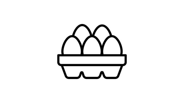 Breakfast food item, poultry raw eggs vector design
