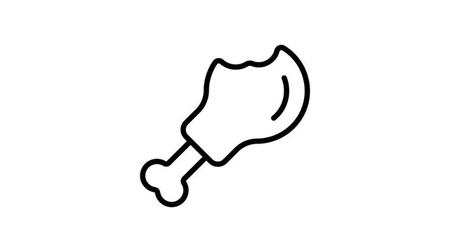 Grab this pixel perfect animated icon of drumstick in modern style