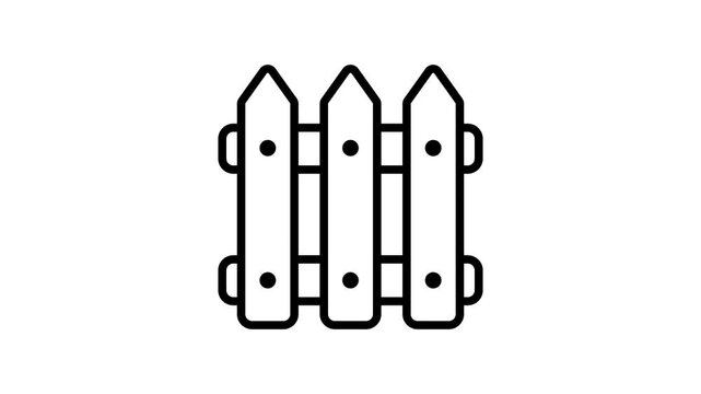 Get hold of this creative style animated icon of fence