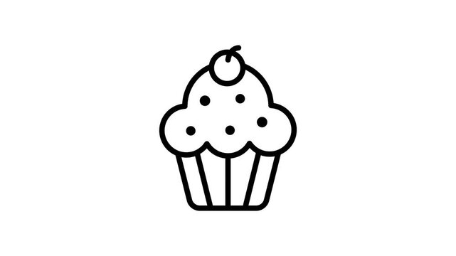 Get your hands on this amazing animated icon of cupcake, ready to use vector