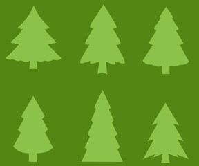 set of christmas trees vector,simple chrismast tree image,set chrismast tree stock vector, chrismast tree icon illustration,