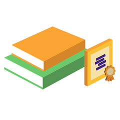 books on a white background