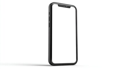 Sleek smartphone with blank screen for app design promotion
