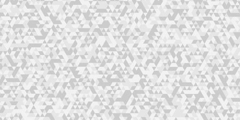 Geometric seamless Polygon mosaic triangle Background. Abstract digital grid light pattern business background. Geometric wall tile and metal diamond cube gray texture.