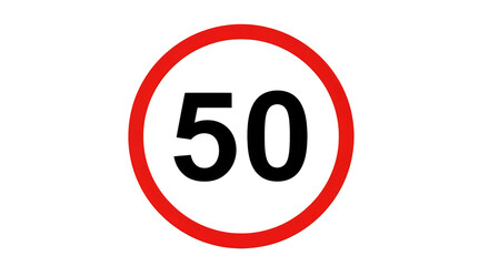 Speed Limit Sign: A circular road sign prominently displays the speed limit. This image evokes road safety and traffic regulation, crucial for safe navigation.